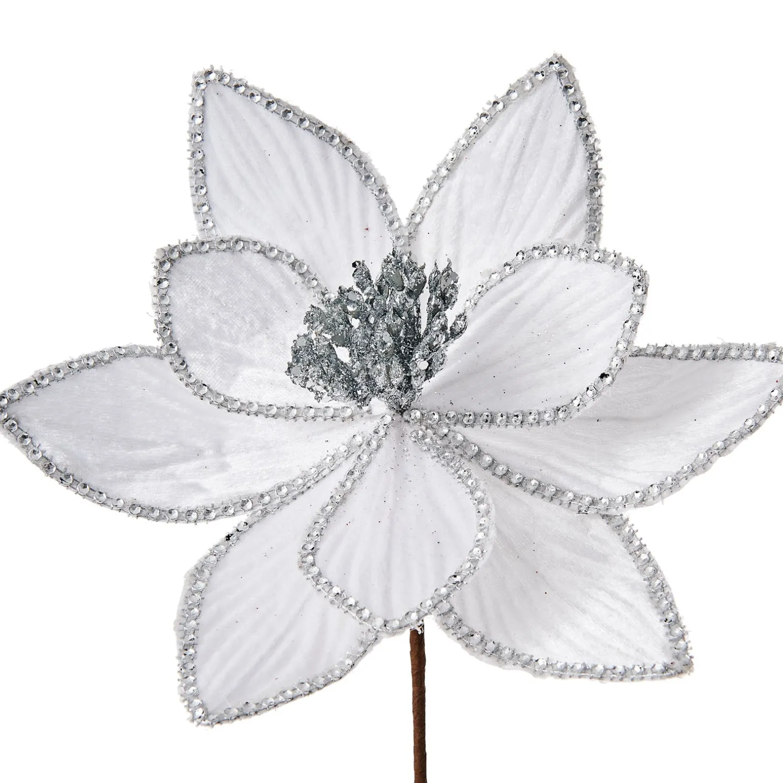 WeRChristmas Artificial Poinsettia Flower, White, 24 Cm^ Flowers & Foliage|Flowers & Foliage