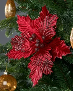 WeRChristmas Artificial Poinsettia Flower, Red, 26 Cm^ Flowers & Foliage|Flowers & Foliage