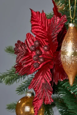 WeRChristmas Artificial Poinsettia Flower, Red, 26 Cm^ Flowers & Foliage|Flowers & Foliage