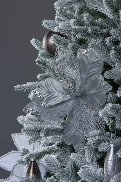 WeRChristmas Artificial Poinsettia Flower, Silver, 30 Cm^ Flowers & Foliage|Flowers & Foliage