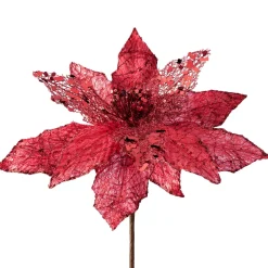 WeRChristmas Artificial Poinsettia Flower, Red, 34 Cm^ Flowers & Foliage|Flowers & Foliage
