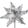 WeRChristmas Artificial Poinsettia Flower, Silver, 30 Cm^ Flowers & Foliage|Flowers & Foliage