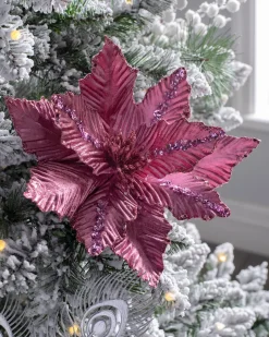 WeRChristmas Artificial Poinsettia Flower, Pink, 28 Cm^ Flowers & Foliage|Flowers & Foliage