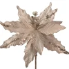 WeRChristmas Artificial Poinsettia Flower, Gold, 32 Cm^ Flowers & Foliage|Flowers & Foliage