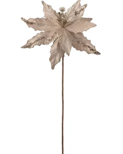 WeRChristmas Artificial Poinsettia Flower, Gold, 32 Cm^ Flowers & Foliage|Flowers & Foliage