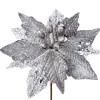 WeRChristmas Artificial Poinsettia Flower, Silver, 29 Cm^ Flowers & Foliage|Flowers & Foliage