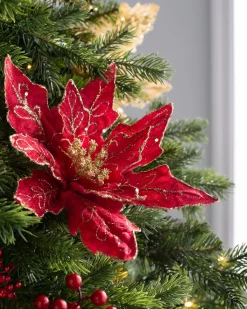 WeRChristmas Artificial Poinsettia Flower, Red, 30 Cm^ Flowers & Foliage|Flowers & Foliage