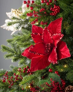 WeRChristmas Artificial Poinsettia Flower, Red, 30 Cm^ Flowers & Foliage|Flowers & Foliage