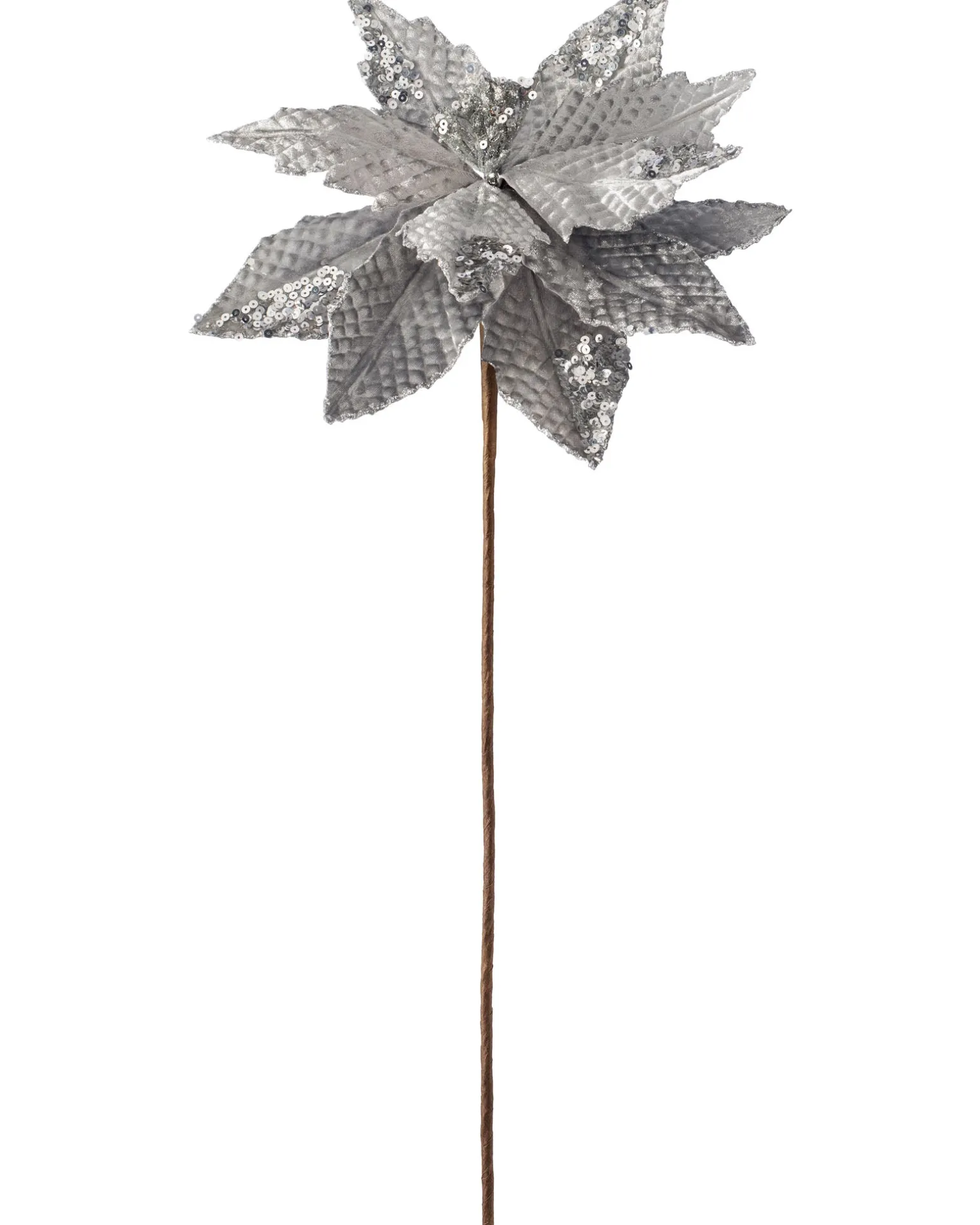 WeRChristmas Artificial Poinsettia Flower, Silver, 29 Cm^ Flowers & Foliage|Flowers & Foliage