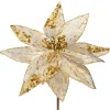 WeRChristmas Artificial Poinsettia Flower, Gold, 28 Cm^ Flowers & Foliage|Flowers & Foliage