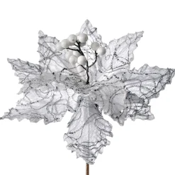 WeRChristmas Artificial Poinsettia Flower, White, 32 Cm^ Flowers & Foliage|Flowers & Foliage