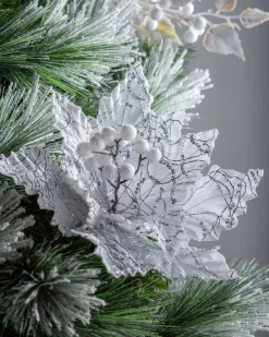 WeRChristmas Artificial Poinsettia Flower, White, 32 Cm^ Flowers & Foliage|Flowers & Foliage