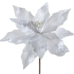 WeRChristmas Artificial Poinsettia Flower, White, 34 Cm^ Flowers & Foliage|Flowers & Foliage