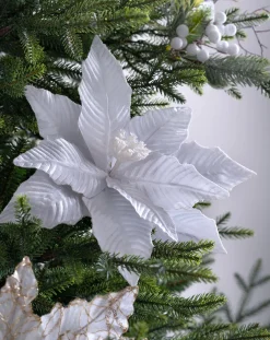 WeRChristmas Artificial Poinsettia Flower, White, 34 Cm^ Flowers & Foliage|Flowers & Foliage