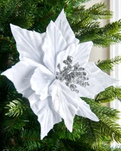 WeRChristmas Artificial Poinsettia Flower, White, 26 Cm^ Flowers & Foliage|Flowers & Foliage