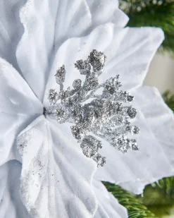 WeRChristmas Artificial Poinsettia Flower, White, 26 Cm^ Flowers & Foliage|Flowers & Foliage