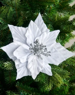 WeRChristmas Artificial Poinsettia Flower, White, 26 Cm^ Flowers & Foliage|Flowers & Foliage