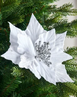 WeRChristmas Artificial Poinsettia Flower, White, 26 Cm^ Flowers & Foliage|Flowers & Foliage