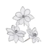 WeRChristmas Artificial White Poinsettia Flower With Clip, 3 Pack, 12 Cm^ Flowers & Foliage|Flowers & Foliage