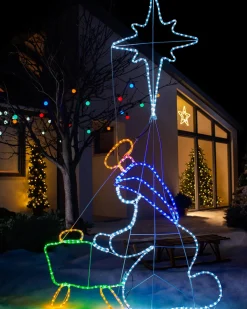 WeRChristmas Baby Jesus Rope Light Silhouette, 200 Cm^ Christmas Characters