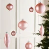WeRChristmas Baby Pink Glass Baubles, 20 Pack^ Glass Baubles
