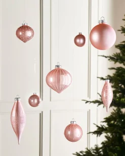 WeRChristmas Baby Pink Glass Baubles, 20 Pack^ Glass Baubles
