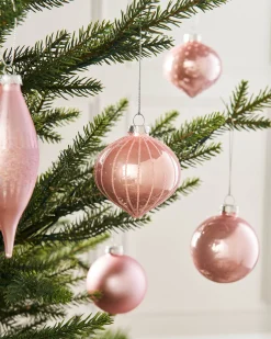 WeRChristmas Baby Pink Glass Baubles, 20 Pack^ Glass Baubles