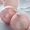 WeRChristmas Baby Pink Glass Baubles, 3 Pack, 13 Cm^ Glass Baubles