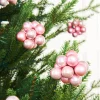 WeRChristmas Baby Pink Glass Berry Cluster Baubles, 10 Pack^ Glass Baubles