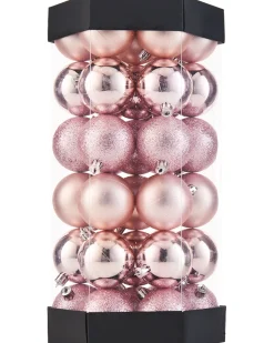 WeRChristmas Baby Pink Shatterproof Baubles, 42 Pack, 6 Cm^ Shatterproof Baubles