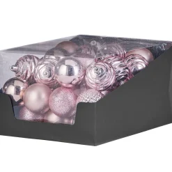 WeRChristmas Baby Pink Shatterproof Baubles, 50 Pack, 6 Cm^ Shatterproof Baubles