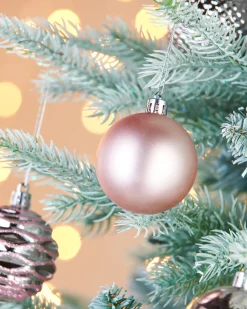 WeRChristmas Baby Pink Shatterproof Baubles, 50 Pack, 6 Cm^ Shatterproof Baubles