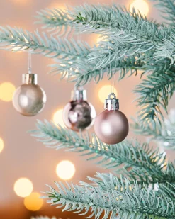 WeRChristmas Baby Pink Shatterproof Baubles, 36 Pack, 3 Cm^ Shatterproof Baubles