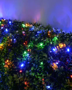 WeRChristmas Battery Operated Multi-Function 100 LED Light String With Timer, Multi-Coloured^ Fairy Lights|Tree Lights