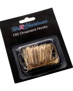 WeRChristmas Bauble Ornament Hooks, Gold, Pack Of 150^ Bauble Hooks