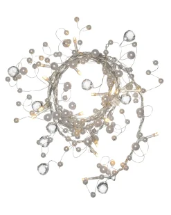 WeRChristmas Beaded Garland Light String Decoration With 20 LED Lights, 1.8m, Warm White^ Fairy Lights