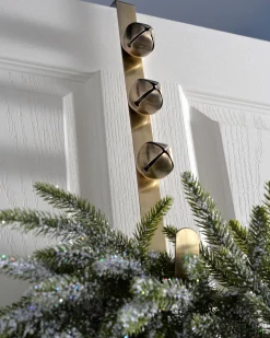 WeRChristmas Bells Wreath Door Hanger, Antique Gold, 38 Cm^ Wreath Hangers