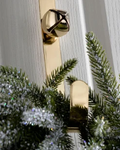 WeRChristmas Bells Wreath Door Hanger, Gold, 38 Cm^ Wreath Hangers