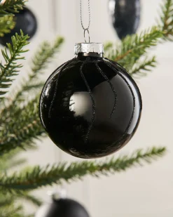WeRChristmas Black Glass Baubles, 20 Pack^ Glass Baubles