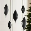 WeRChristmas Black Glass Baubles, 5 Pack, 15 Cm^ Glass Baubles