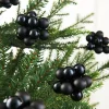 WeRChristmas Black Glass Berry Cluster Baubles, 10 Pack^ Glass Baubles