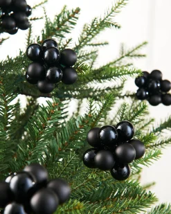 WeRChristmas Black Glass Berry Cluster Baubles, 10 Pack^ Glass Baubles