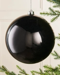 WeRChristmas Black Large Gloss Shatterproof Bauble, 20 Cm^ Oversized Baubles|Shatterproof Baubles