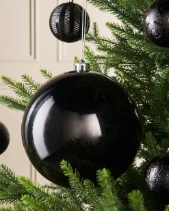 WeRChristmas Black Large Gloss Shatterproof Bauble, 20 Cm^ Oversized Baubles|Shatterproof Baubles