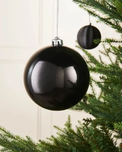 WeRChristmas Black Large Gloss Shatterproof Bauble, 15 Cm^ Oversized Baubles|Shatterproof Baubles