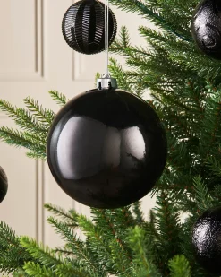 WeRChristmas Black Large Gloss Shatterproof Bauble, 15 Cm^ Oversized Baubles|Shatterproof Baubles