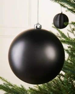 WeRChristmas Black Large Matt Shatterproof Bauble, 20 Cm^ Oversized Baubles|Shatterproof Baubles
