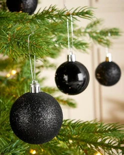 WeRChristmas Black Shatterproof Bauble, 50 Pack^ Shatterproof Baubles