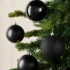 WeRChristmas Black Shatterproof Baubles, 9 Pack, 10 Cm^ Oversized Baubles|Shatterproof Baubles