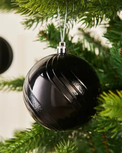WeRChristmas Black Shatterproof Baubles, 16 Pack, 8 Cm^ Shatterproof Baubles